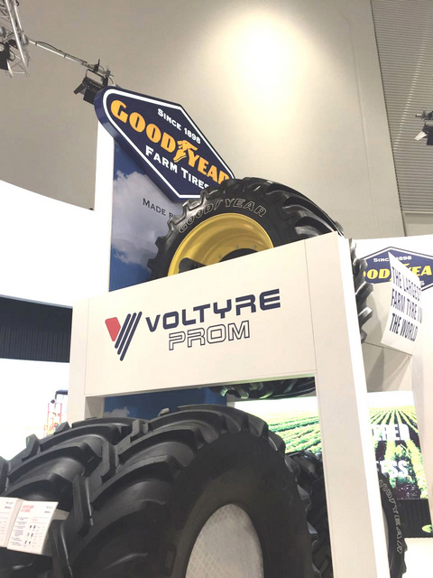 На стенде «TITAN» была выставлена продукция брендов VOLTYRE, TITAN, GOODYEAR FARM TIRES (Made by TITAN)