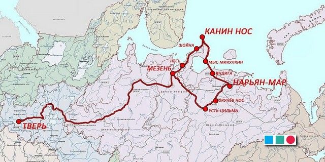 Карта экспедиции "Север без преград"