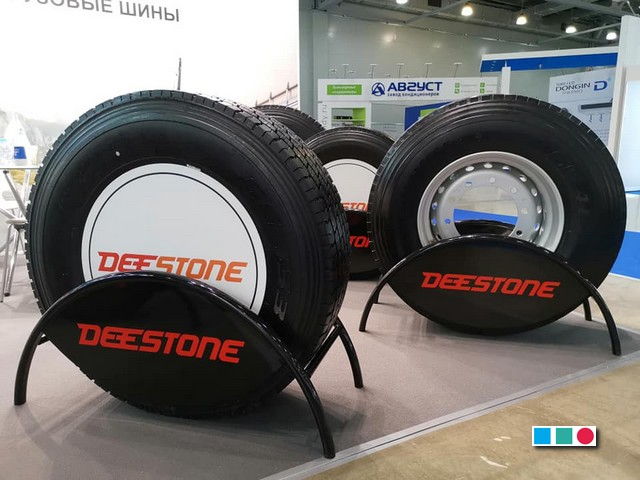 Компания Bohnenkamp представляет на своей экспозиции грузовые шины Deestone, колесные диски и камеры из своего широкого ассортимента продукции.