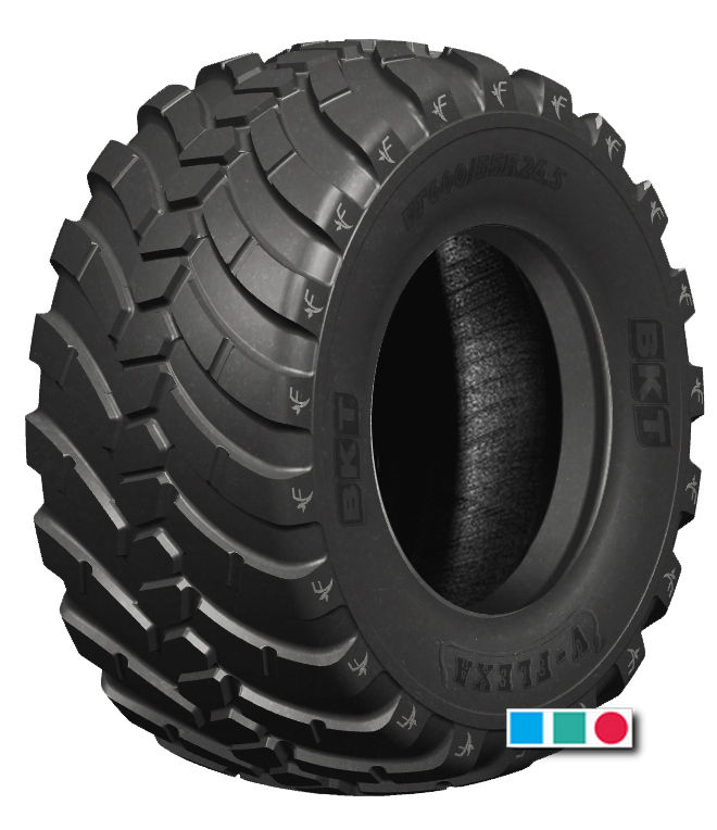 Шины V-FLEXA с размерами VF 600/55R26.5 будут представлены в павильоне компании BKT на выставке Agritechnica 2019 (зал 3, стенд B06).