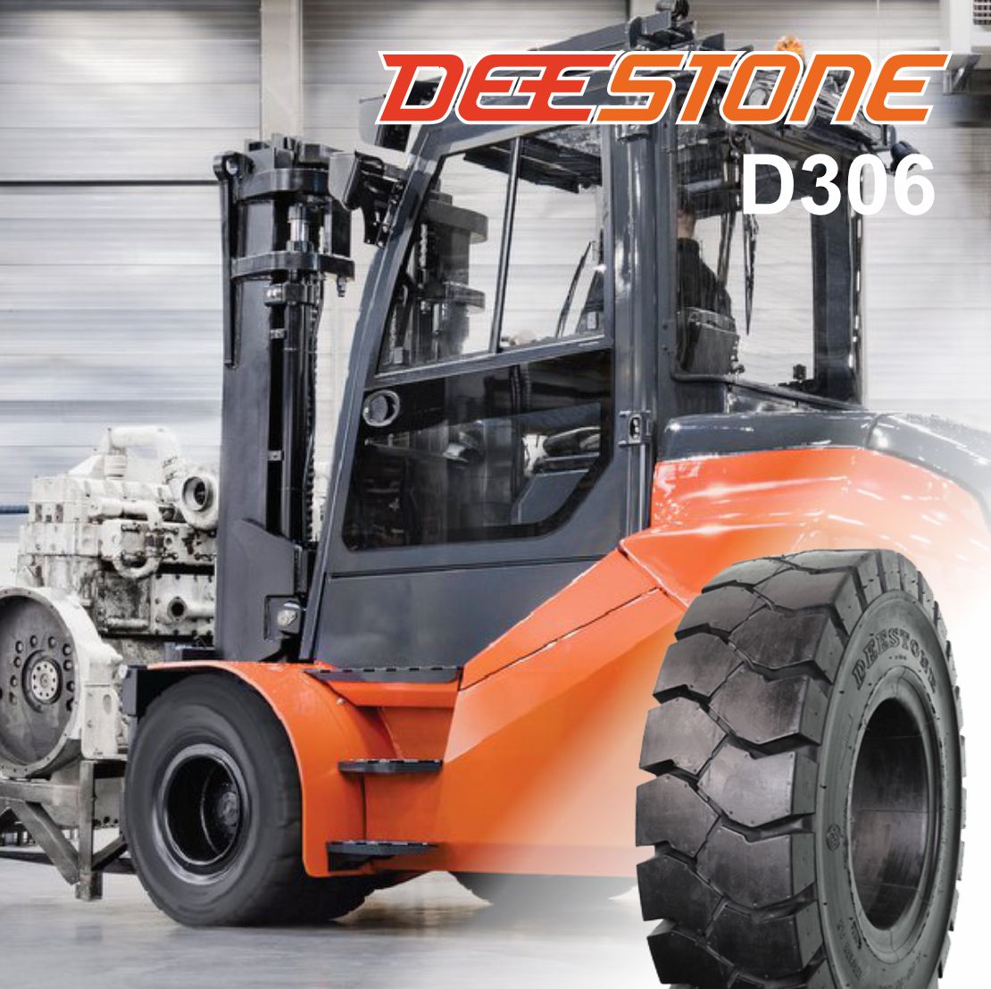 Новые размеры цельнолитых шин Deestone D306 для вилочных погрузчиков